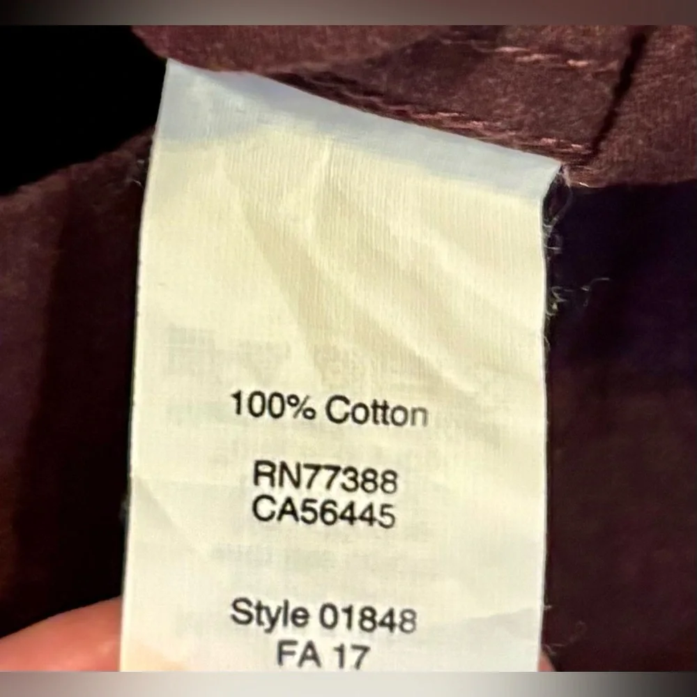 J. Crew Men’s Medium Maroon Heathered‎ Cotton Button Down Shirt
